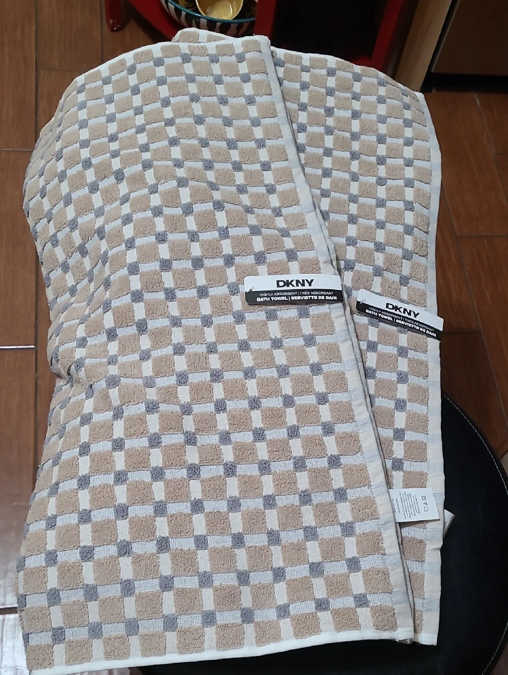 DKNY check Multi Doeskin Bath Towel Set